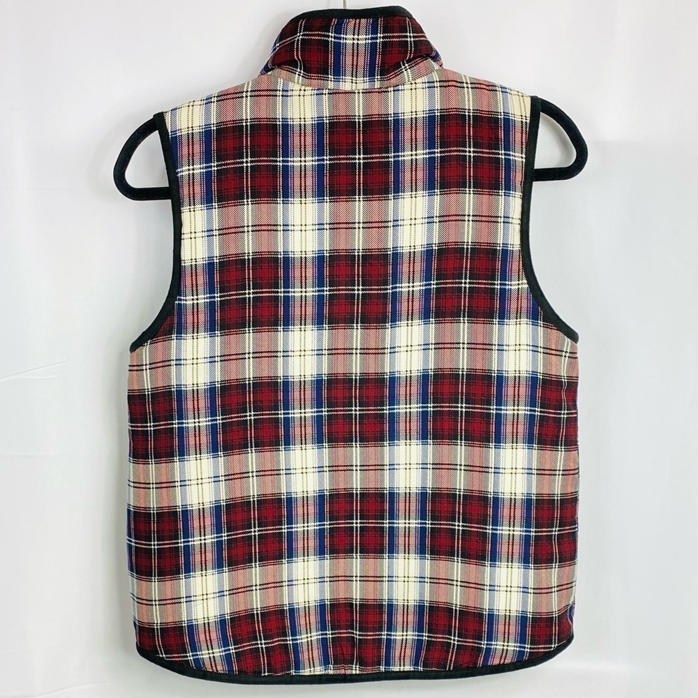 Bo Bel Women’s Sz Small Multi Color Plaid Quilted Puffer Zippered Vest - Picture 2 of 7